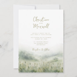 Guión personalizado de invitación a boda verde sab