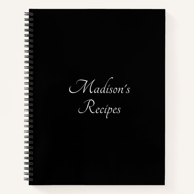 Guión personalizado Nombre Libro de recetas en bla (Anverso)