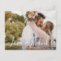 guión precioso | Gracias tarjeta de foto boda
