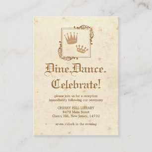 Guión real - tarjeta de la recepción