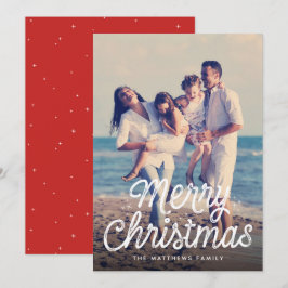 Guión retro de Feliz Navidad foto estrella