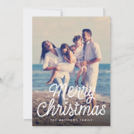 Guión retro de Feliz Navidad foto estrellas