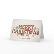 Guión Retro Occidental Feliz Navidad