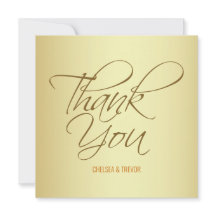 Guión rojo dorado cepillado Gracias Cartas