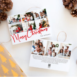 Guión Rojo Feliz Año De Navidad En Revisión 9 Foto