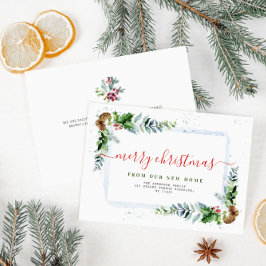 Guión rojo Feliz Navidad en movimiento invitación