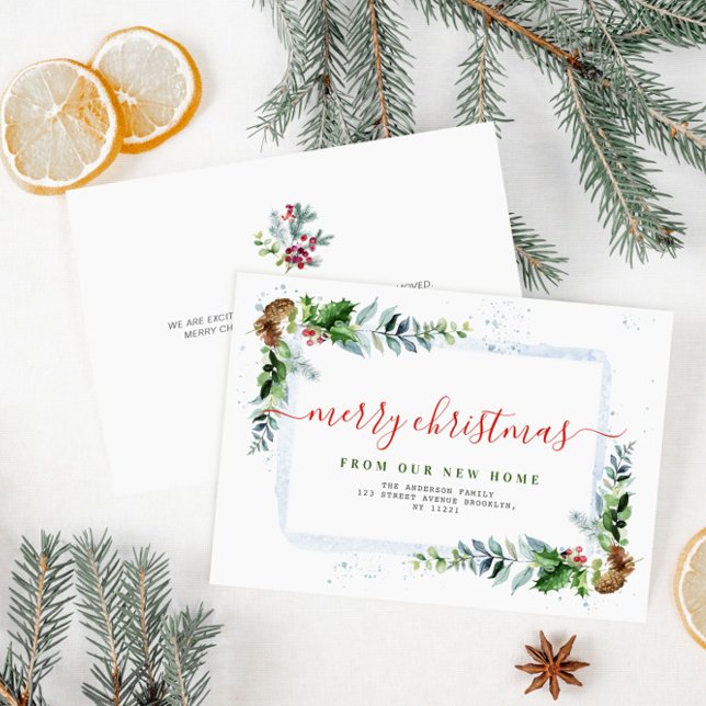 Guión rojo Feliz Navidad en movimiento invitación (Subido por el creador)