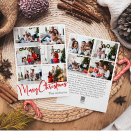 Guión rojo Feliz Navidad vertical Diez foto