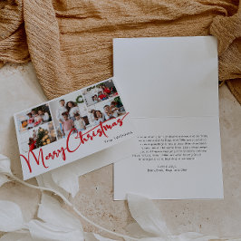 Guión rojo festivo Feliz Navidad doblado 5 Foto