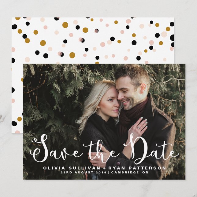 Guión romántico | Foto Guardar anuncio de fecha (Anverso / Reverso)