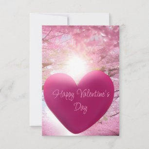 Guión rosa elegante   Feliz tarjeta de San Valentí