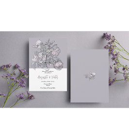 Guión rosa Elegante Invitación a la boda