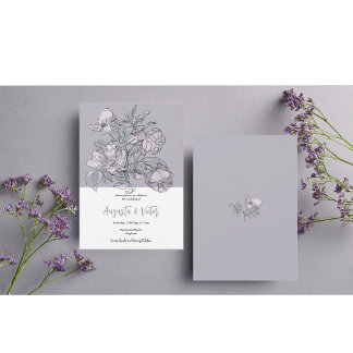 Guión rosa Elegante Invitación a la boda