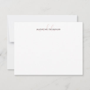Guión rosa pálido con tarjeta de notas de texto su