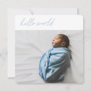 Guión rosado "Hello World" - Tarjeta de Invitación