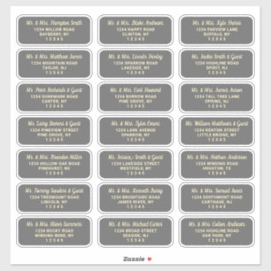 Guión sencillo Etiquetas de dirección de invitado 