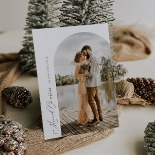 guión simple anuncio de boda de vacaciones en arco