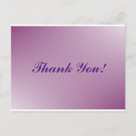 Guión simple - boda púrpura Gracias tarjeta