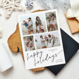 Guión simple de Collage de fotos Happy Holidays Ma