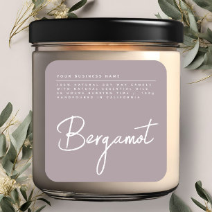 Guión simple etiqueta del producto de la vela de l