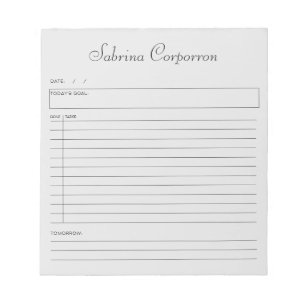 Guión simple Gris personalizado para hacer Bloc de