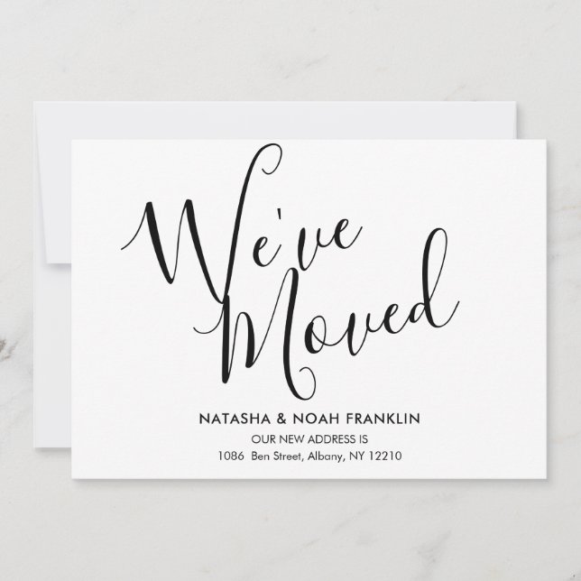 Guión simple Hemos movido la nueva Invitación de d (Anverso)