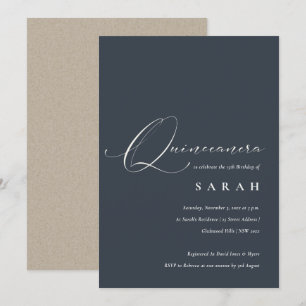 Guión simple Invitación a la Quinceañera Blanca de