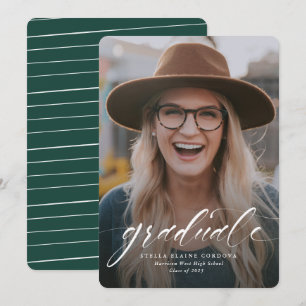 Guión simple invitación de graduación de una foto