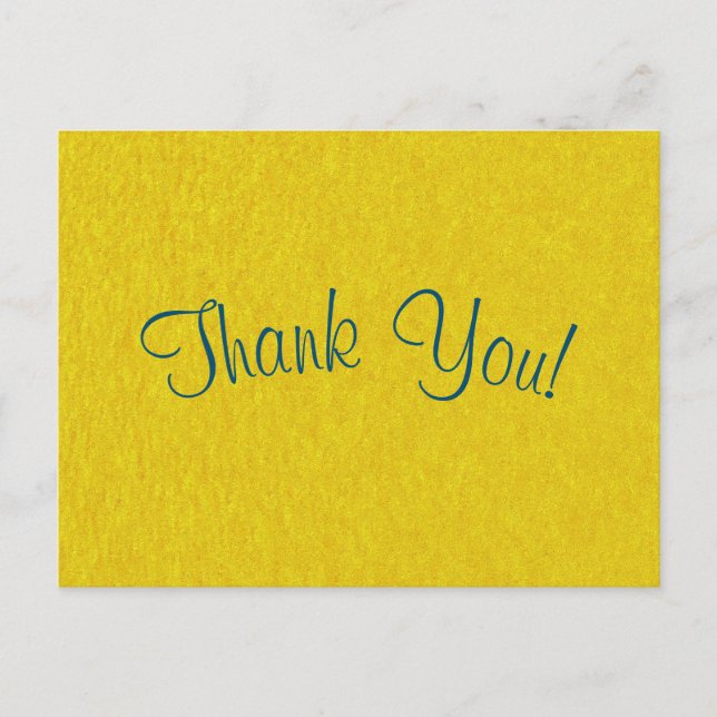 Guión simple - papiro dorado Tarjeta de agradecimi (Anverso)