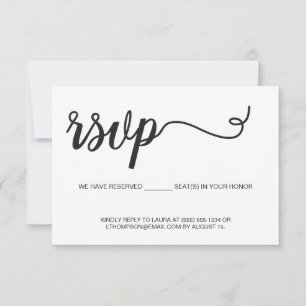Guión simple RSVP Partida de cumpleaños reservada