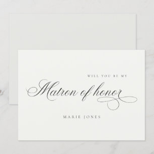 Guión simple ¿Serás mi tarjeta de seña de honor?