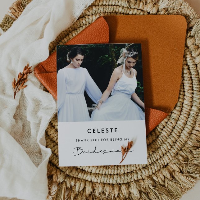 Guión simple Tarjeta de agradecimiento de Bridesma (Subido por el creador)