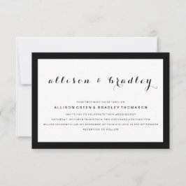 Guión simple y elegante | Invitación a la boda mod