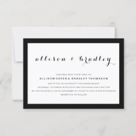 Guión simple y elegante | Invitación a la boda mod