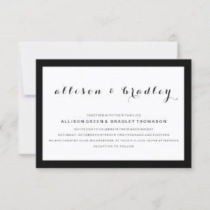 Guión simple y elegante   Invitación a la boda mod