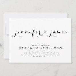 Guión simple y elegante | Invitación a la boda mod