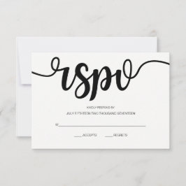Guión simple y elegante | Tarjetas RSVP de boda mo