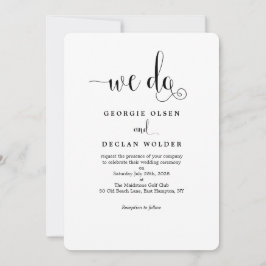Guión Sólo Hacemos Invitación de Boda de Caligrafí