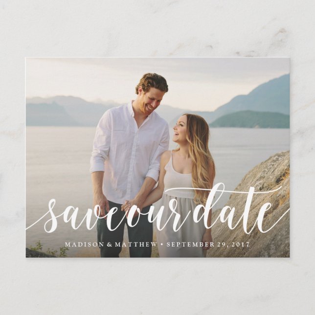 Guión tarjeta postal de fecha de guardado (Anverso)