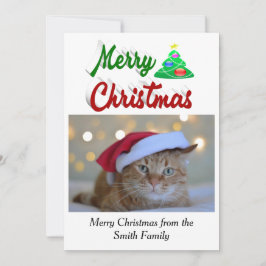 Guión verde rojo de la foto del árbol de navidad