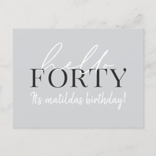 Guión y invitación geométrica a los 40 años