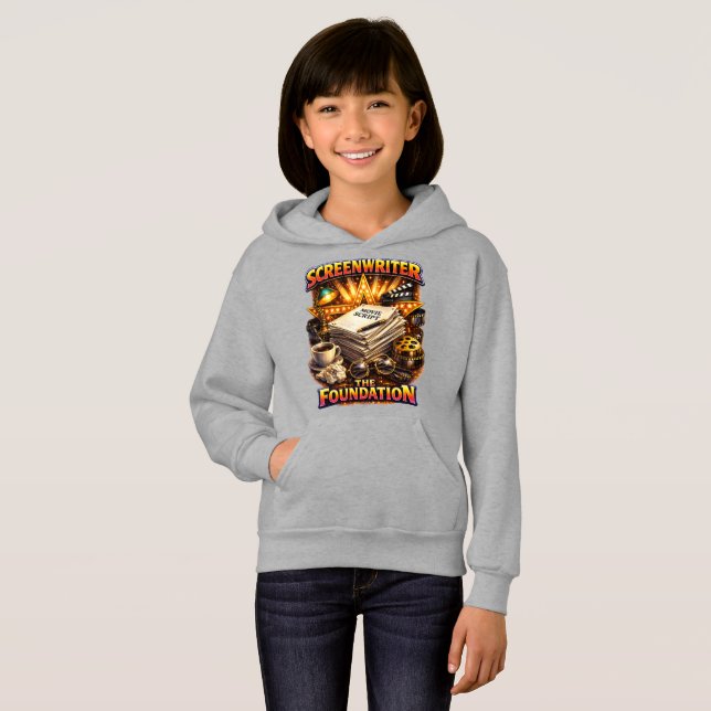 Guionista - Sudadera con capucha para niñas (Anverso completo)
