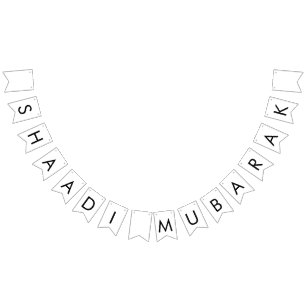 Guirnalda de banderines de Shaadi Mubarak