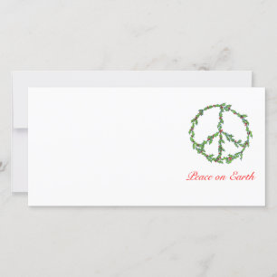 Guirnalda de la paz del navidad de la tarjeta de