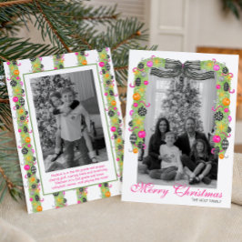 Guirnalda de Navidad brillante Preppy de acuarela 