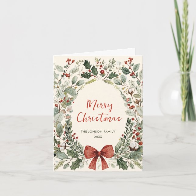Guirnalda de Navidad Retro Boho Country Funky (Anverso)