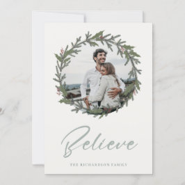 Guirnalda de Navidad verde grisáceo Photo Believe