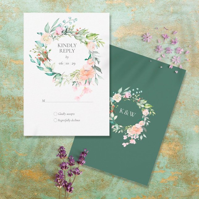 Guirnalda de vegetación de rosas del bosque RSVP f (Subido por el creador)