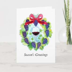 Guirnalda del navidad de las uvas de vino del