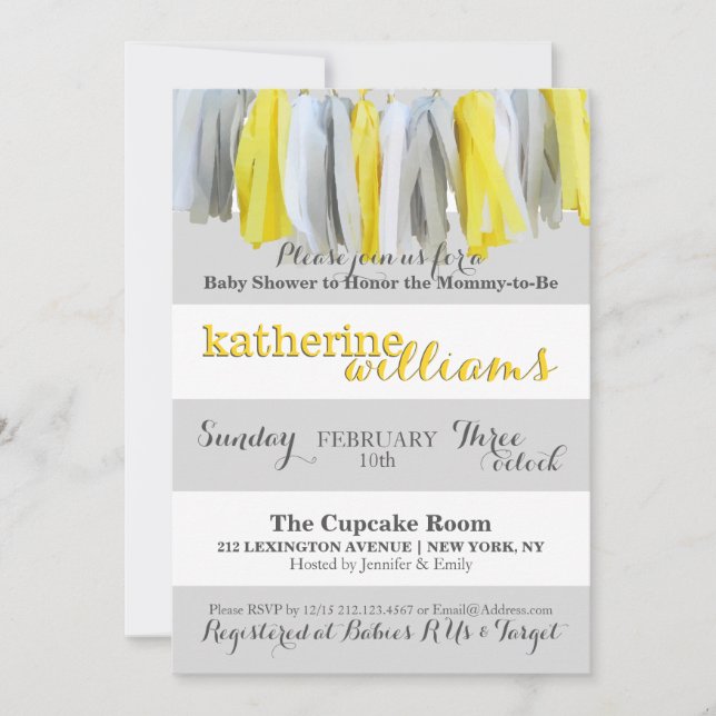 Guirnalda neutral de la borla de la invitación de (Anverso)